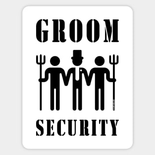 Groom Security (Bachelor Party / Stag Night / Black) Sticker